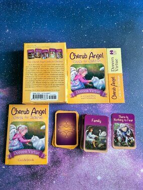 Cherub angel tarot   with book  Doreen Virtue